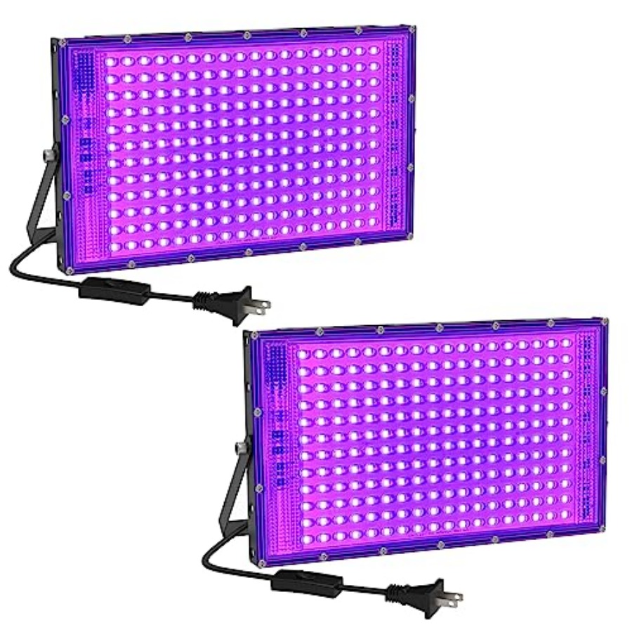 Led Flood Light - Lot de 2 lampes LED noires