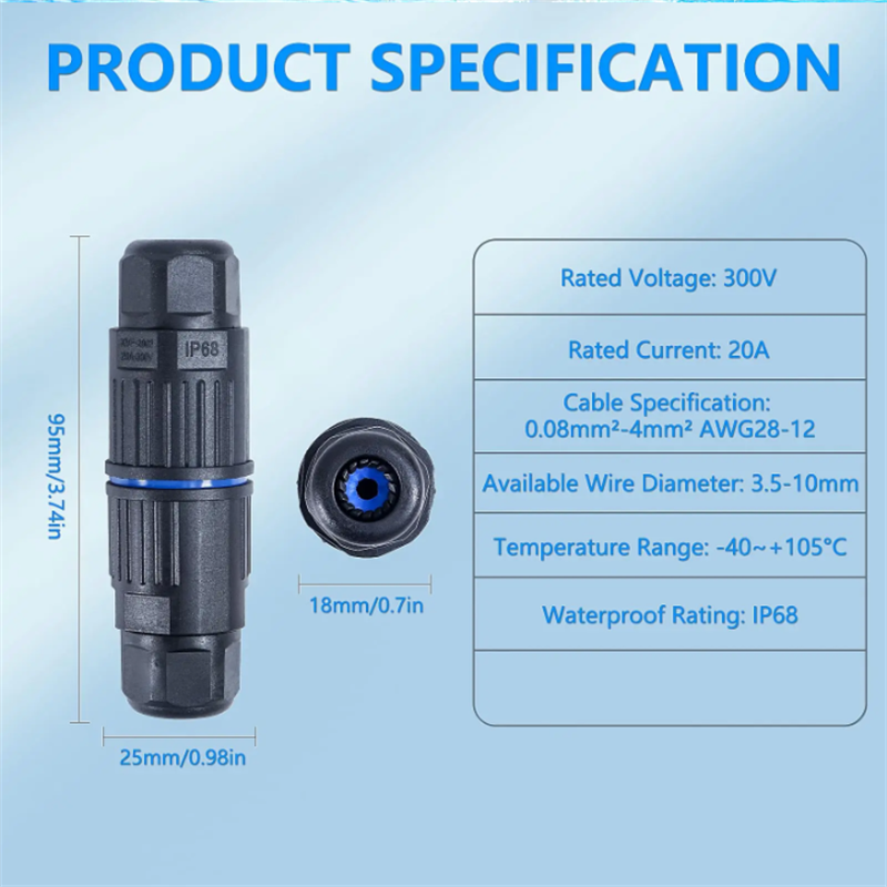 Fil de Joint étanche IP68, con - Outdoor Lighting Connectors avis et prix
