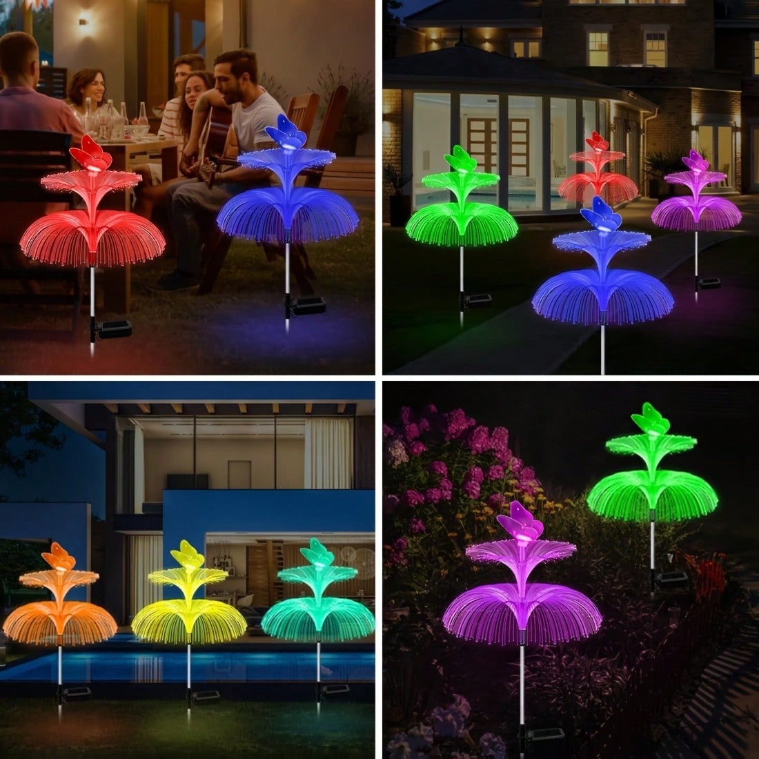2 lampes solaires en forme de  - Outdoor Lighting Jellyfish avis et prix