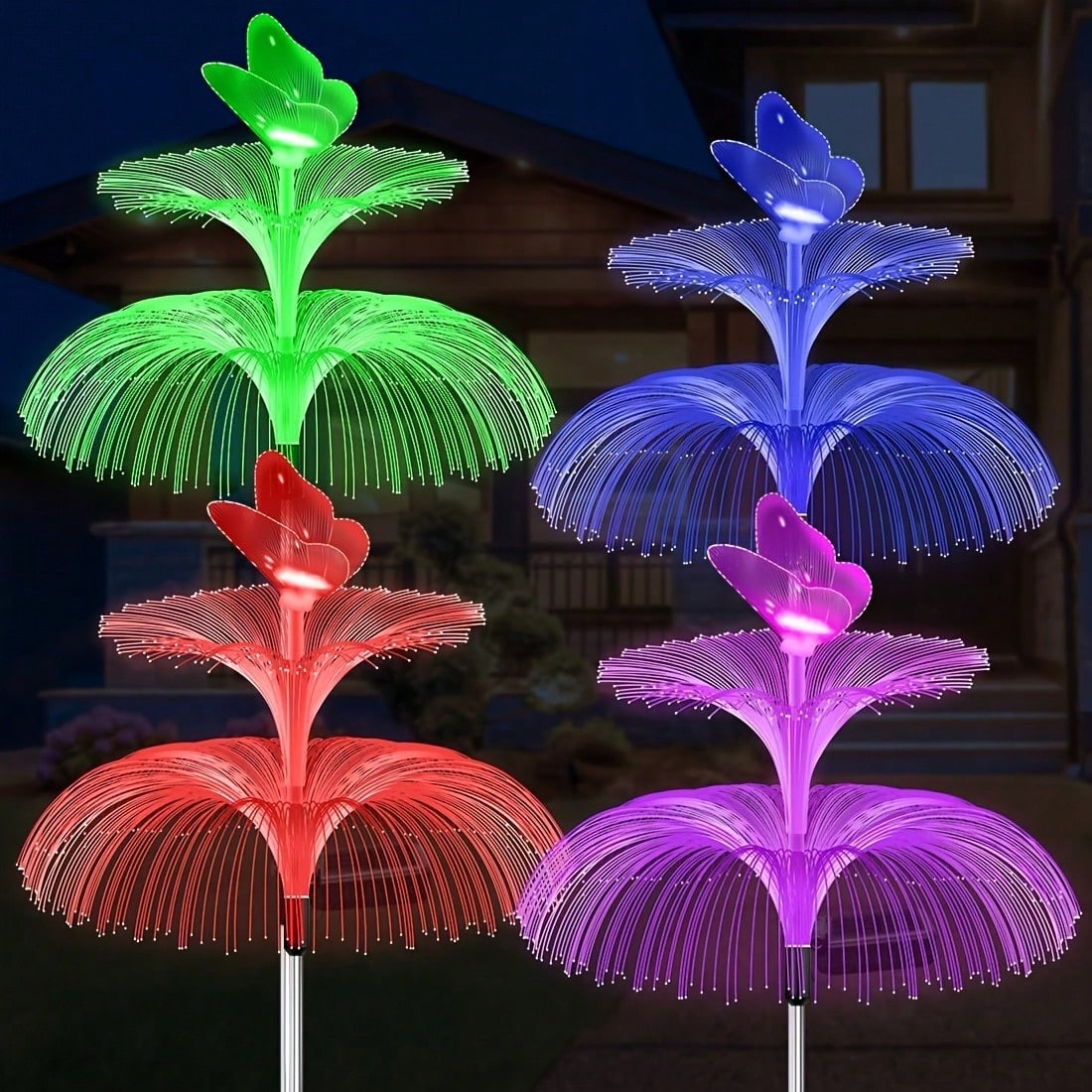 2 lampes solaires en forme de  - Outdoor Lighting Jellyfish avis et prix
