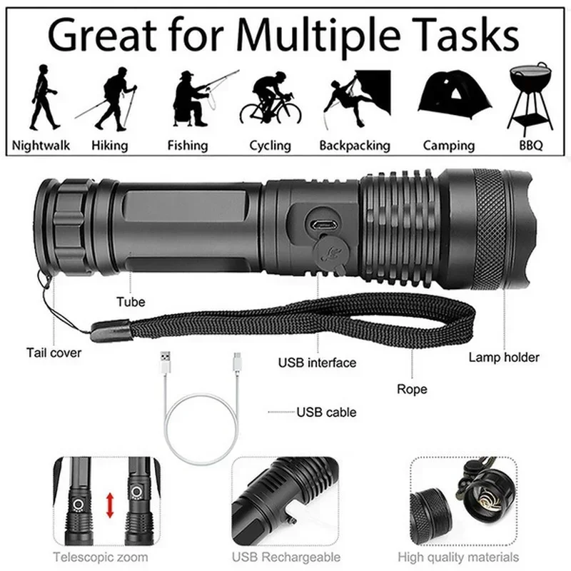 Lampe de poche LED haute puiss - Outdoor Lighting Nearby avis et prix